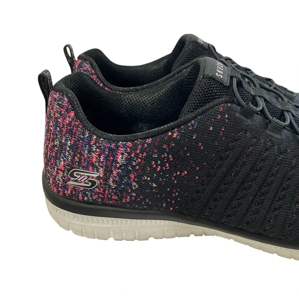 Skechers Virtue Memory Foam Wide‎ Fit Womens 11 Black Comfort Sports Running